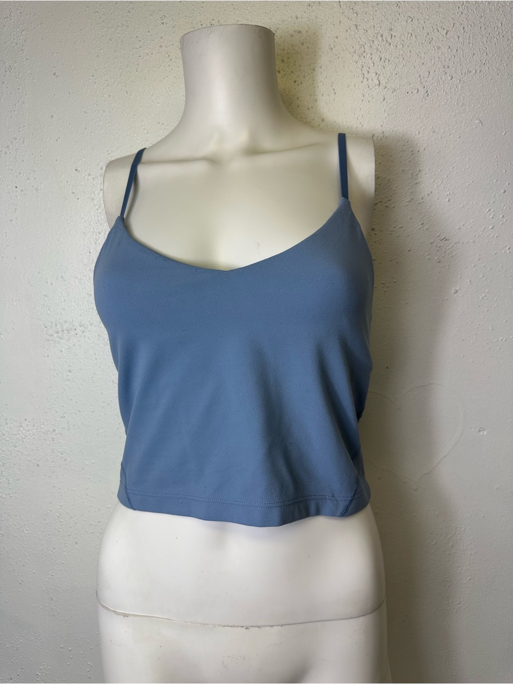 lululemon athletica Dusty Blue Cropped Spaghetti Strap Tank
